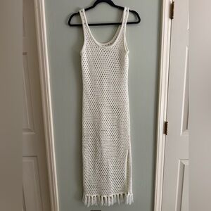 Forever 21 White Knit Swim Coverup